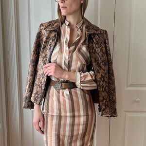 Joseph Ribkoff Python Print Zip up Jacket